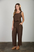 Load image into Gallery viewer, TEXTURED SQUARE NECK BACK BUTTON TANK TOP

