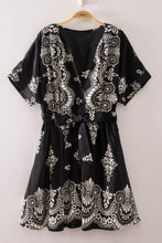 Load image into Gallery viewer, Split Neck Printed Mini Boho Dress
