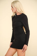 Load image into Gallery viewer, ND31429-Shirring Detail Fitted Bodycon Holiday Knit Mini Dre
