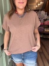 Load image into Gallery viewer, Ribbed short sleeve top
