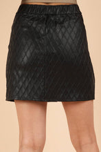 Load image into Gallery viewer, NS50087-Button Down Textured Vegan Faux Leather Mini Skirt
