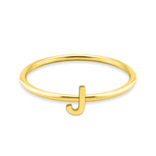 Load image into Gallery viewer, 18k Gold Initial Letter Stacking Rings
