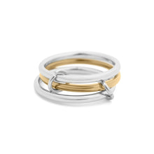 Load image into Gallery viewer, 18K Gold Stainless Steel Mixed Metal Triple Intertwined Ring
