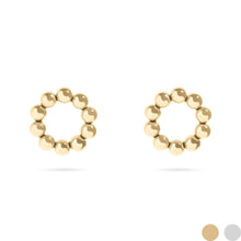 Load image into Gallery viewer, 15mm 18K Gold PVD Stainless Steel Circle Ball Stud Earrings
