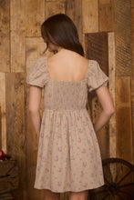 Load image into Gallery viewer, FLORAL SWEETHEART FRONT TIE MINI DRESS
