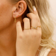 Load image into Gallery viewer, 18K Gold Birthstone Stacking Ring
