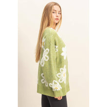 Load image into Gallery viewer, Floral Button Front Soft Sweater Cardigan
