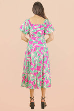 Load image into Gallery viewer, Floral Printed Puff Sleeve Resort Midi Dress
