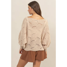 Load image into Gallery viewer, Pointelle Chunky Knit Sweater
