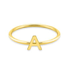 Load image into Gallery viewer, 18k Gold Initial Letter Stacking Rings
