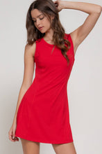 Load image into Gallery viewer, Sleeveless Cut-Out Workout Mini Dress with Built-In Shorts
