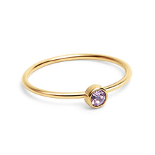 Load image into Gallery viewer, 18K Gold Birthstone Stacking Ring
