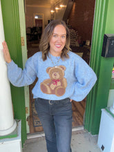 Load image into Gallery viewer, Teddy Bear Graphic Cozy Sweater Knit Top
