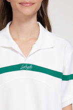 Load image into Gallery viewer, Short Sleeve Oversized Soft Scuba Polo Top
