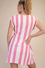 Load image into Gallery viewer, Round Neck Waist Pleated Mini Dress
