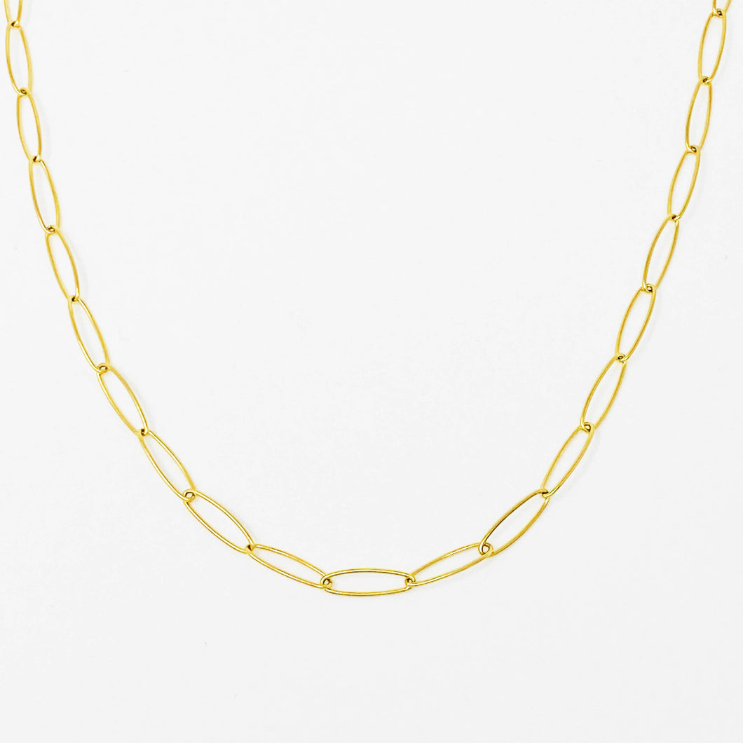 Charming Paper Clip Chain Necklace