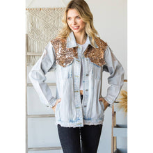 Load image into Gallery viewer, Sequin Denim Jacket
