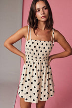 Load image into Gallery viewer, Polka Dot Smocked Mini Dress
