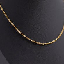 Load image into Gallery viewer, 18K Gold PVD Stainless Steel Singapore Chain Necklace
