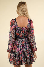 Load image into Gallery viewer, VD33957-Lacetrim Detail Printed Holiday Mini Dress
