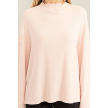 Load image into Gallery viewer, Oversized High Neck Top With Side Slit
