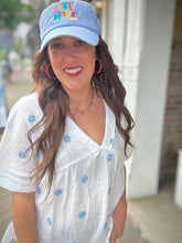 Load image into Gallery viewer, Flower Embroidered Woven Blouse Top

