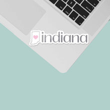 Load image into Gallery viewer, Indiana Heart Sticker - Cute Midwest Decals
