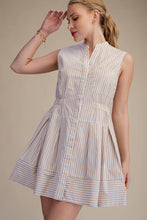 Load image into Gallery viewer, Sleeveless V-neck Fit &amp; Flare Shirtdress
