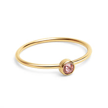 Load image into Gallery viewer, 18K Gold Birthstone Stacking Ring
