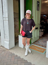 Load image into Gallery viewer, Ribbed Round-neck Crop Box Tee
