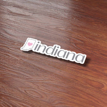 Load image into Gallery viewer, Indiana Heart Sticker - Cute Midwest Decals
