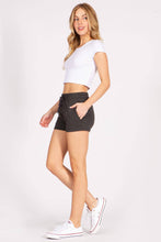 Load image into Gallery viewer, Solid color french terry casual shorts with draw string
