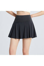 Load image into Gallery viewer, Solid color athletic skorts feature under shorts w/pockets
