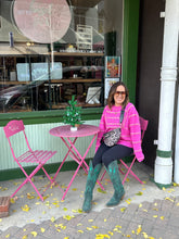 Load image into Gallery viewer, Fuschia textured knit sweater
