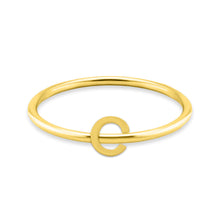 Load image into Gallery viewer, 18k Gold Initial Letter Stacking Rings
