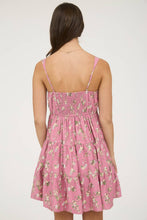 Load image into Gallery viewer, FLORAL SLEEVELESS TIERED MINI DRESS
