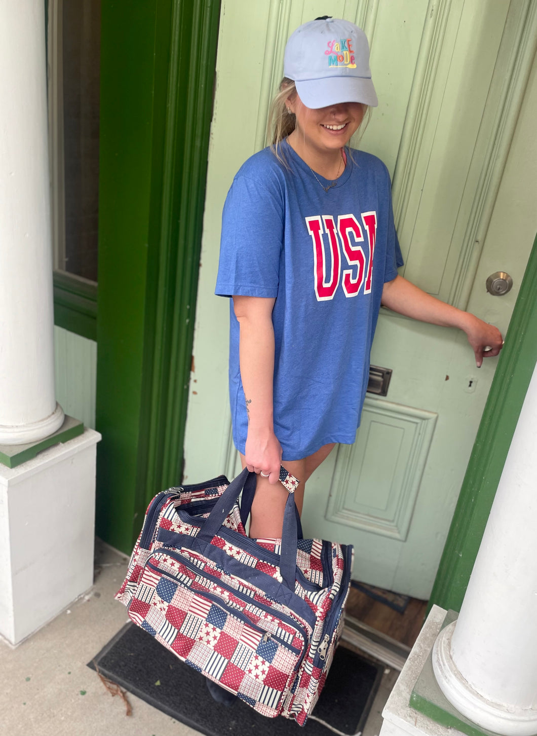 Blue USA tee