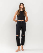 Load image into Gallery viewer, HIGH RISE CROP SLIM STRAIGHT JEANS T5993
