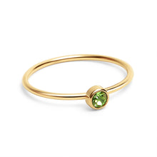 Load image into Gallery viewer, 18K Gold Birthstone Stacking Ring
