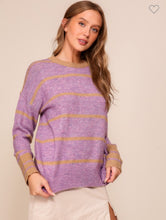 Load image into Gallery viewer, Purple striped sweater
