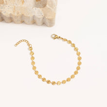 Load image into Gallery viewer, 18K Gold PVD Stainless Steel Sunburst Chain Bracelet
