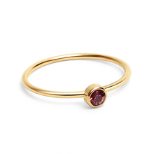 Load image into Gallery viewer, 18K Gold Birthstone Stacking Ring
