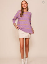 Load image into Gallery viewer, Purple striped sweater
