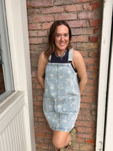 Load image into Gallery viewer, Dandelion washed overall mini dress
