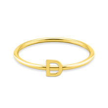 Load image into Gallery viewer, 18k Gold Initial Letter Stacking Rings
