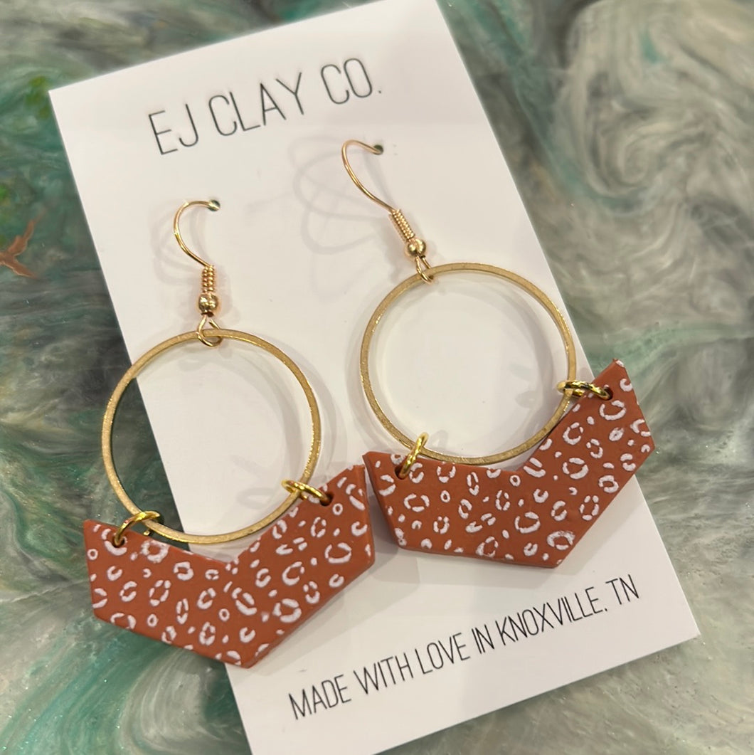 Cheetah clay earrings EJ