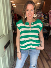 Load image into Gallery viewer, Green button down sweater vest
