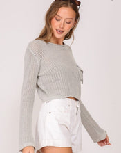 Load image into Gallery viewer, Gray knit sweater
