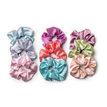 Load image into Gallery viewer, Lemon Lavender Mane Squeeze Oversized Satin Scrunchies 3pack
