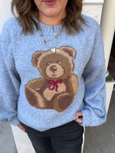 Load image into Gallery viewer, Teddy Bear Graphic Cozy Sweater Knit Top
